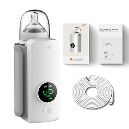 Portable Bottle Warmer with Display for Travel, 6000mAh Battery-Powered