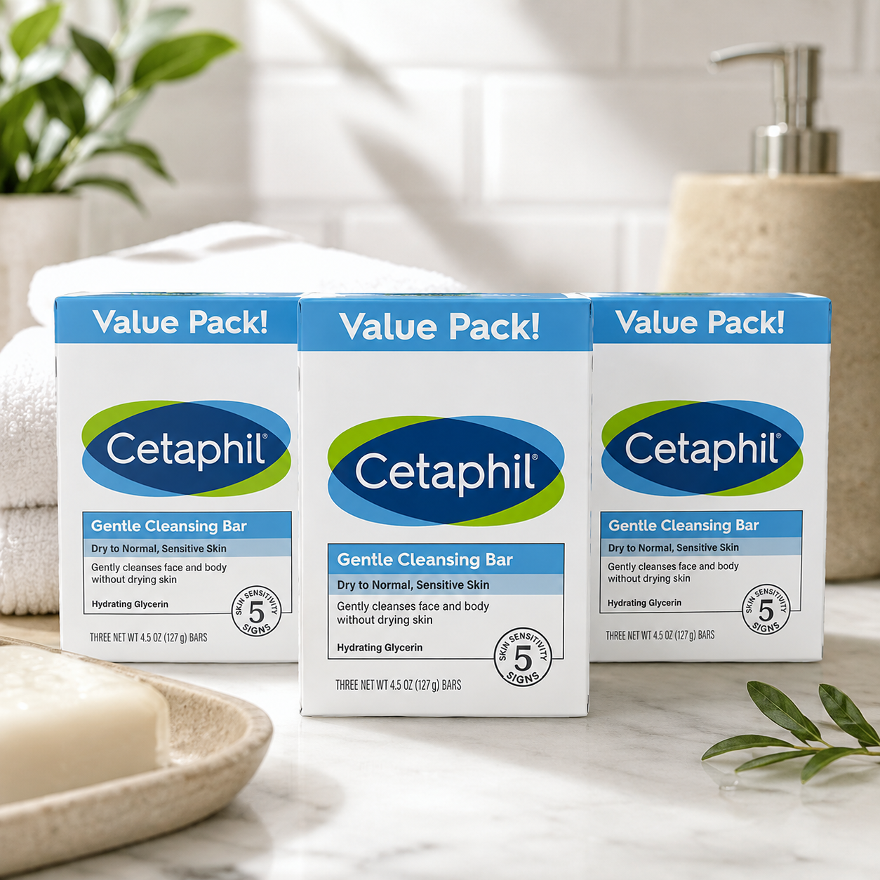 Cetaphil Gentle Cleansing Bar (Pack of 3)