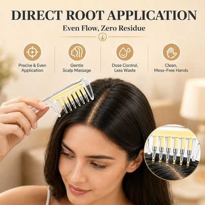 Crystal Serum Comb for Scalp Massage